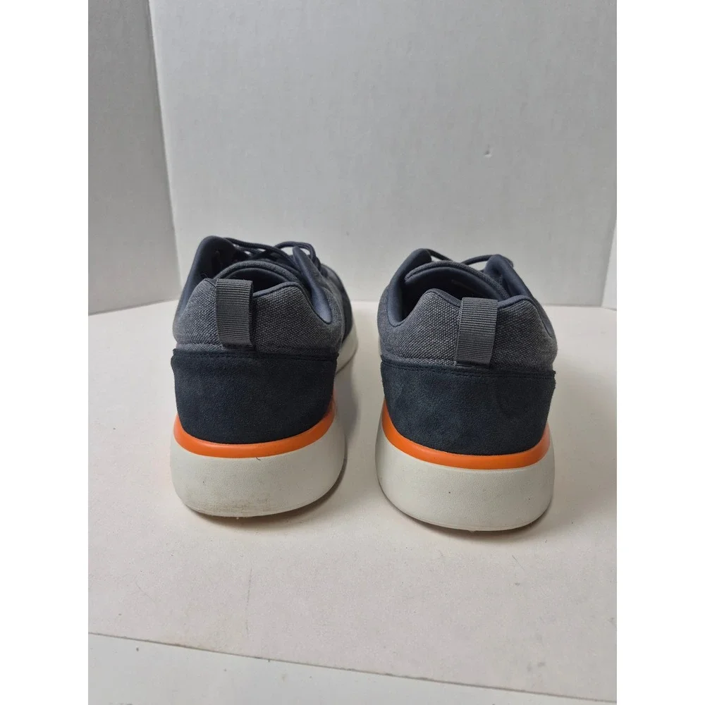 OrthoComfoot Mens ZGBX26B Grey Canvas Navy Suede Sneakers EU 47 US 13 Low Top
